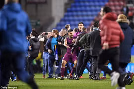 Aguero tức giận khi bị khiêu khích.