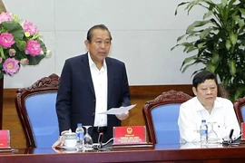 Phó Thủ tướng thường trực Trương Hòa Bình phát biểu chỉ đạo hội nghị. (Ảnh: Văn Điệp/TTXVN)