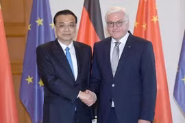 Tổng thống Đức Frank-Walter Steinmeier và Thủ tướng Trung Quốc Lý Khắc Cường. (Nguồn: News.cn)