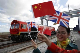 Chuyến tàu hòa chở hàng đầu tiên từ Anh đến Trung Quốc. (Nguồn: Reuters)