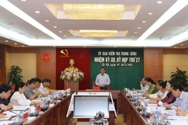 Kỳ họp thứ 27 của Ủy ban Kiểm tra Trung ương. (Ảnh: Phương Hoa/TTXVN)