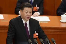 Chủ tịch Trung Quốc Tập Cận Bình phát biểu tại phiên bế mạc Kỳ họp thứ nhất Quốc hội Trung Quốc khóa XIII. (Nguồn: AFP/TTXVN)