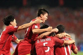 Việt Nam hướng đến chiến thắng đậm trước Campuchia. (Ảnh: Trọng Đạt/TTXVN)