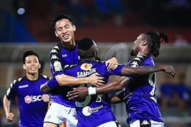 Hà Nội FC nối dài mạch trận bất bại. (Ảnh: Trọng Đạt/TTXVN)