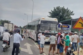 Hiện trường vụ tai nạn. (Ảnh: Nguyễn Thanh/TTXVN)