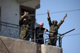 Lực lượng dân chủ Syria (SDF) do Mỹ hậu thuẫn tại Raqqa. (Nguồn: Reuters)