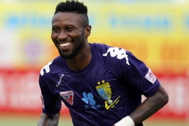 Hoàng Vũ Samson giúp Hà Nội T&T giành chiến thắng. (Ảnh: Quốc Khánh/TTXVN)