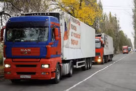 Đoàn xe viện trợ cho Donbass. (Nguồn: TASS)