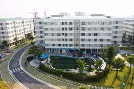 Một góc dự án nhà ở thu nhập thấp Đặng Xá, huyện Gia Lâm. (Ảnh: Tuấn Anh/TTXVN)