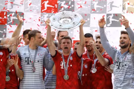 Mùa giải 2017-18, Bayern chỉ giành chức vô địch Bundesliga. (Nguồn: Getty Images)