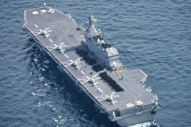 Tàu sân bay trực thăng Izumo của Nhật Bản. (Nguồn: Reuters)