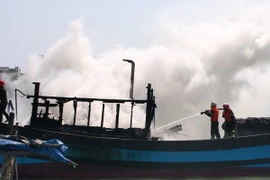 Lực lượng chức năng chữa cháy. (Ảnh minh họa: Trần Lê Lâm/TTXVN)