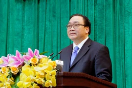  Ủy viên Bộ Chính trị, Bí thư Thành ủy Hà Nội Hoàng Trung Hải. (Ảnh: An Đăng/TTXVN)