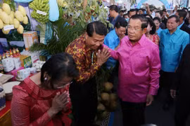 Thủ tướng Campuchia Hun Sen tham dự Festival Biển tại Koh Kong. (Nguồn: khmertimeskh.com)