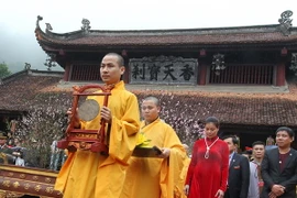 Quang cảnh lễ khai hội chùa Hương 2018. (Ảnh: Quốc Khánh/TTXVN)
