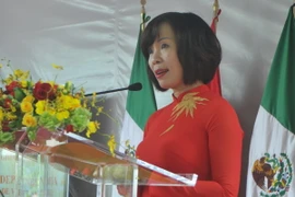 Đại sứ Lê Linh Lan phát biểu tại lễ kỷ niệm 72 năm Quốc khánh 2/9 tại Mexico. (Ảnh: Việt Hùng/Vietnam+)