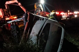 Hiện trường vụ tai nạn. (Nguồn: Mexico News Daily/TTXVN)