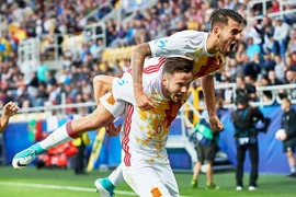 U21 Tây Ban Nha sớm vào bán kết. (Nguồn: EPA)