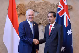 Thủ tướng Australia Malcolm Turnbull và Tổng thống Indonesia Joko Widodo. (Nguồn: thejakartapost)