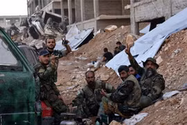 Lực lượng Chính phủ Syria ở Aleppo. (Nguồn: EPA)