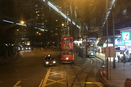 Một trong những trạm dừng của tàu điện. (Ảnh: Mỹ Anh/Vietnam+)