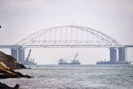 Eo biển Kerch, nơi xảy ra vụ đụng độ giữa tàu tuần duyên Nga và tàu hải quân Ukraine xâm nhập trái phép lãnh hải Nga. (Ảnh: TTXVN phát)