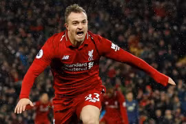 Xherdan Shaqiri lập cú đúp giúp Liverpool đánh bại Manchester United. (Nguồn: Reuters)