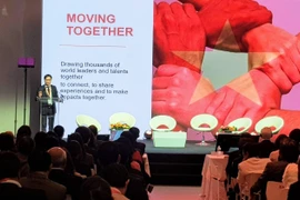 Ông Nguyễn Đức Khương, chủ tịch Hội Khoa học và Chuyên gia Việt Nam toàn cầu, phát biểu khai mạc Diễn đàn. (Ảnh: Linh Hương/TTXVN)