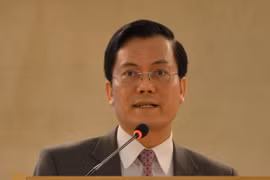 Thứ trưởng Bộ Ngoại giao Hà Kim Ngọc. (Ảnh : Hoàng Hoa/TTXVN)