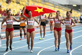 Điền kinh Việt Nam đã tỏa sáng khi giành được 17 HCV tại SEA Games 29. (Ảnh: Quốc Khánh/TTXVN)