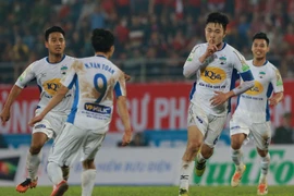 Xuân Trường ăn mừng bàn thắng. (Nguồn: Tuoitre)