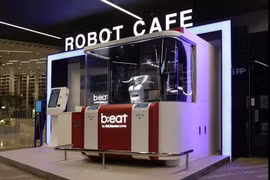 Quán càphê robot.