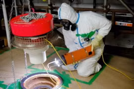 obot Avexis đang được triển khai để dọn dẹp hầm chứa chất thải hạt nhân Magnox Swarf. (Nguồn: world-nuclear-news.org)