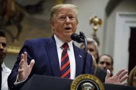 Tổng thống Mỹ Donald Trump cảnh báo Iran. (Nguồn: AP)