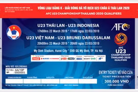 Vé xem vòng loại U23 châu Á tại Mỹ Đình. (Nguồn: VFF)