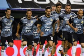 Tuyển Argentina đã bay đến Tây Ban Nha trước khi di chuyển sang Nga. (Nguồn: Getty Images)