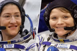Hai nhà du hành Christina Koch và Anne McClain. (Nguồn: AP)