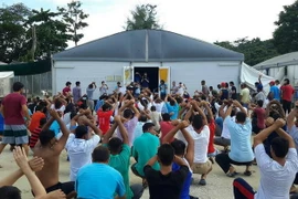 Những người tị nạn trên đảo Manus. (Nguồn: EPA)