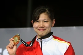 Anh Viên đã có 2 HCV tại SEA Games 29. (Ảnh: Quốc Khánh/TTXVN)