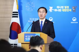 Bộ trưởng Bộ Thống nhất Hàn Quốc Cho Myung-gyon. (Nguồn: Yonhap)