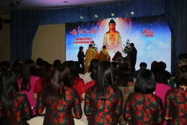 Lễ cầu siêu cho các liệt sỹ đảo Gạc Ma. (Ảnh: Trần Quang Vinh/Vietnam+)