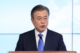 Tổng thống Hàn Quốc Moon Jae-in. (Ảnh: Yonhap/TTXVN)