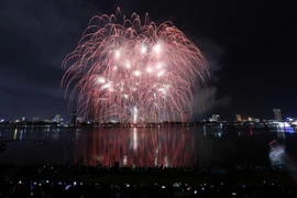 Màn trình diễn pháo hoa của đội Mỹ. (Ảnh: Trần Lê Lâm/TTXVN)