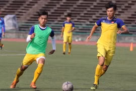 U22 Việt Nam hướng đến trận gặp U22 Indonesia. (Ảnh: Tuấn Cương/TTXVN)