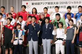 Các vận động viên đoàn thể thao Nhật Bản. (Nguồn: Kyodo)