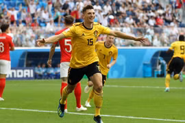 Meunier mở tỷ số cho đội tuyển Bỉ. (Nguồn: Getty Images)