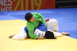 Nguyễn Thị Lan mang huy chương vàng về cho tuyển Kurash. (Ảnh: Vietnam+)