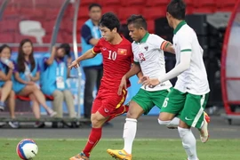 Công Phượng đã thi đấu tốt trước U23 Indonesia. (Ảnh: Quốc Khánh/TTXVN)