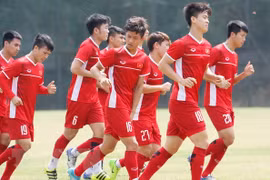 Olympic Việt Nam hướng đến tấm huy chương lịch sử. (Ảnh: Hoàng Linh/TTXVN)