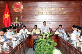 Quang cảnh buổi công bố quyết định thanh tra. (Ảnh: Duy Khương/TTXVN)